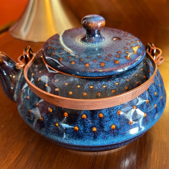 West Elm Ocean Waves Tea Pot - Picture 8 of 10